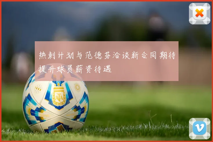 热刺计划与范德芬洽谈新合同期待提升球员薪资待遇